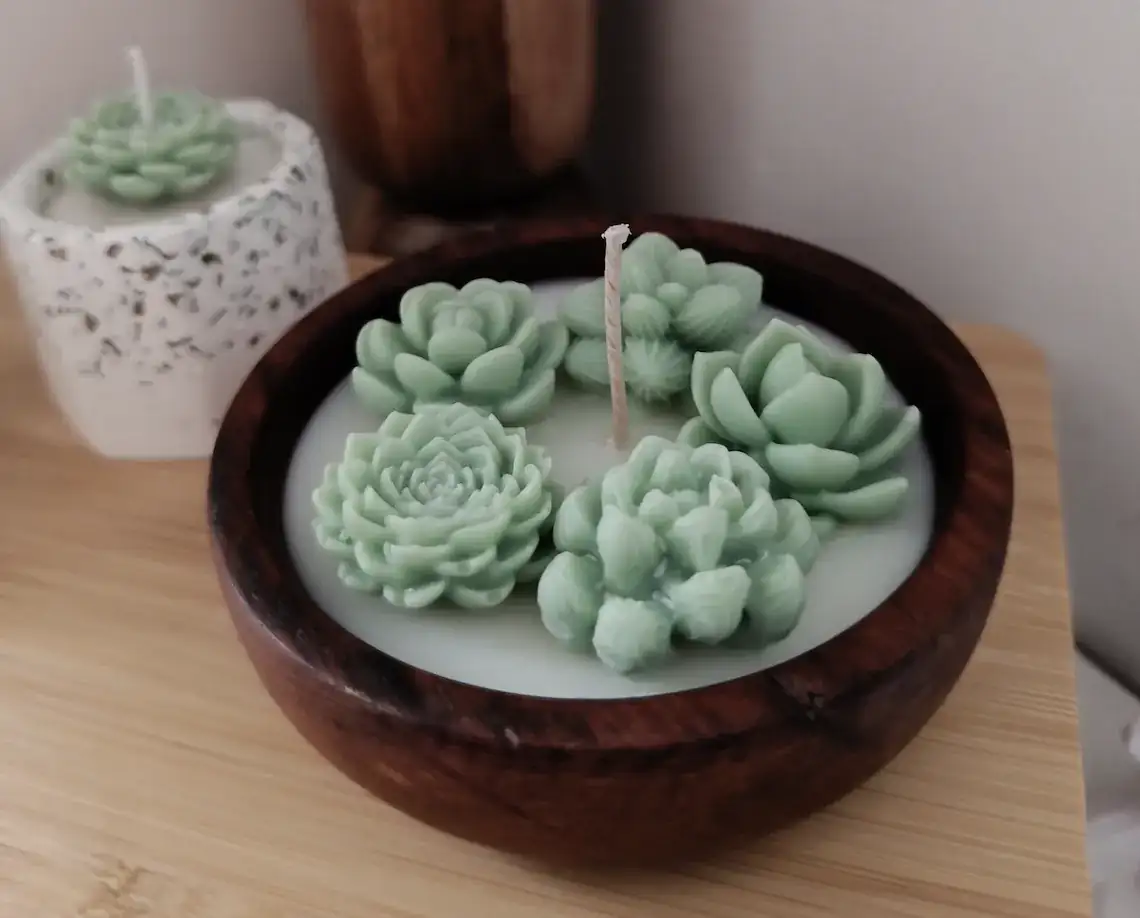 Velas artesanales de cera de soya