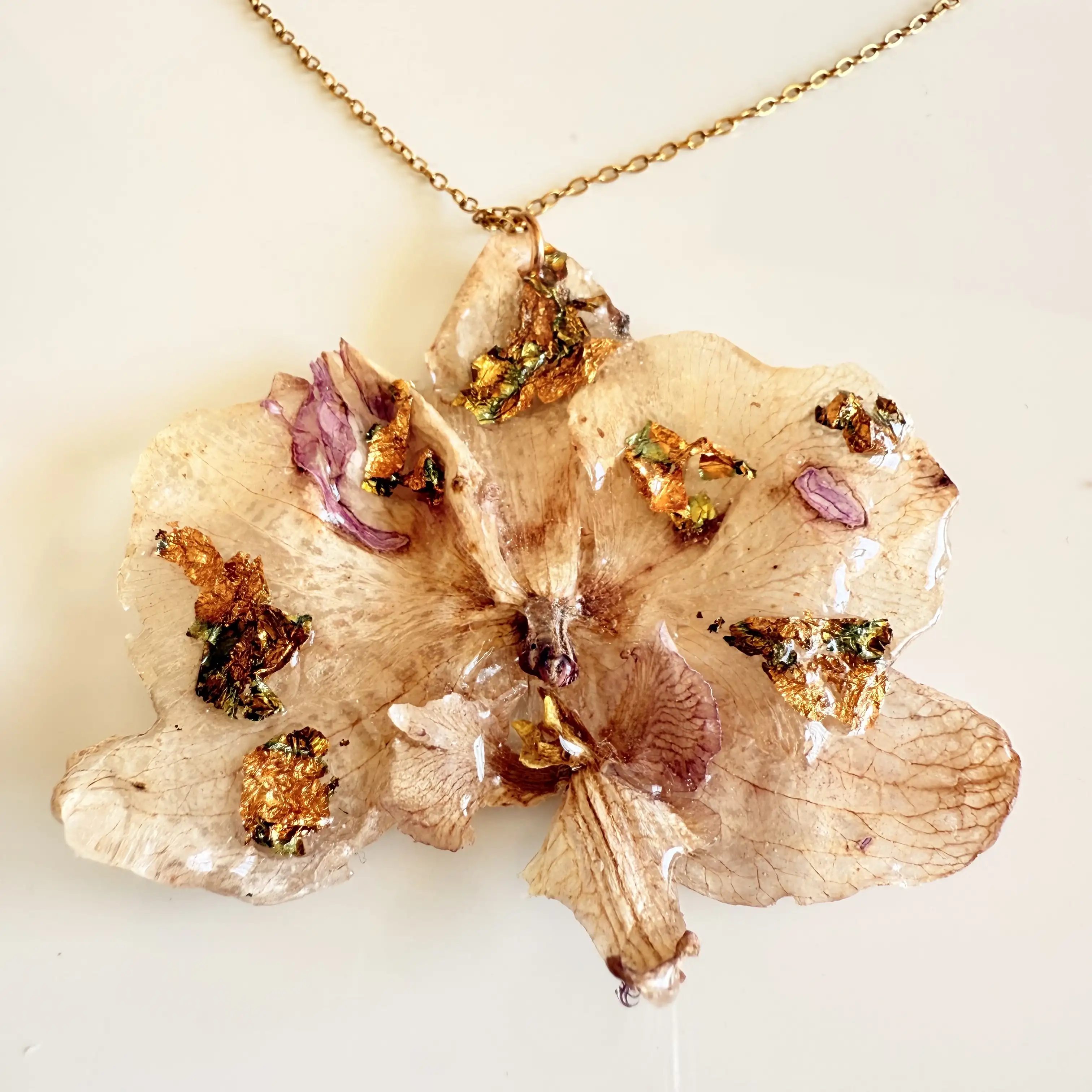 Collar orquídea natural - Imagen 3