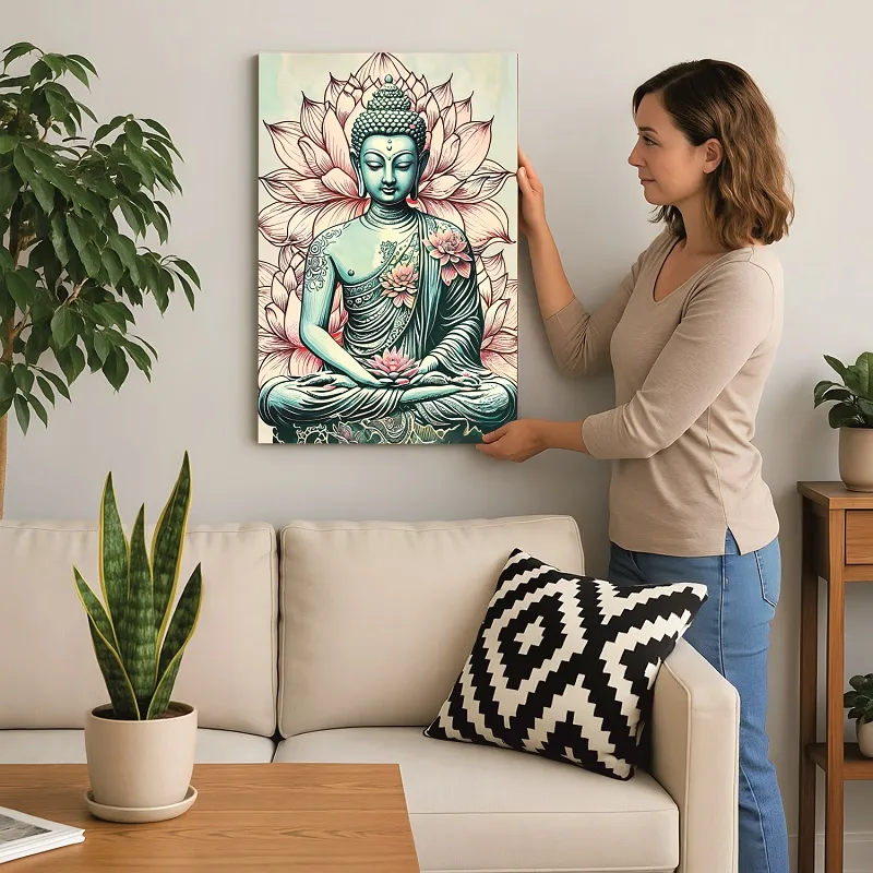 Cuadro Decorativo Espiritual Buda E5 40x30 MDF - Imagen 3