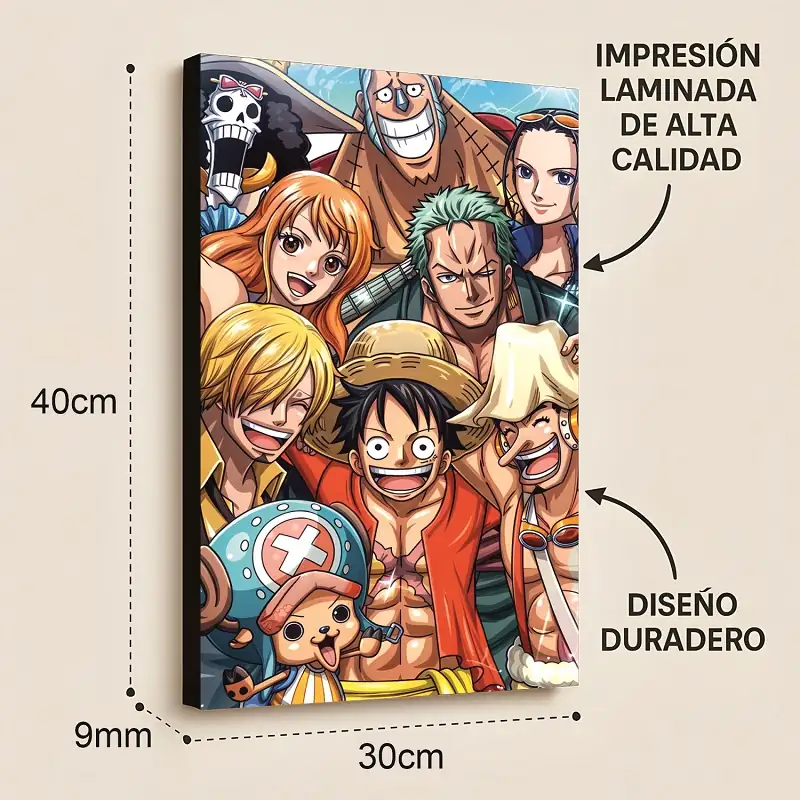 Cuadro Decorativo Anime One Piece E1 40x30 MDF - Imagen 2