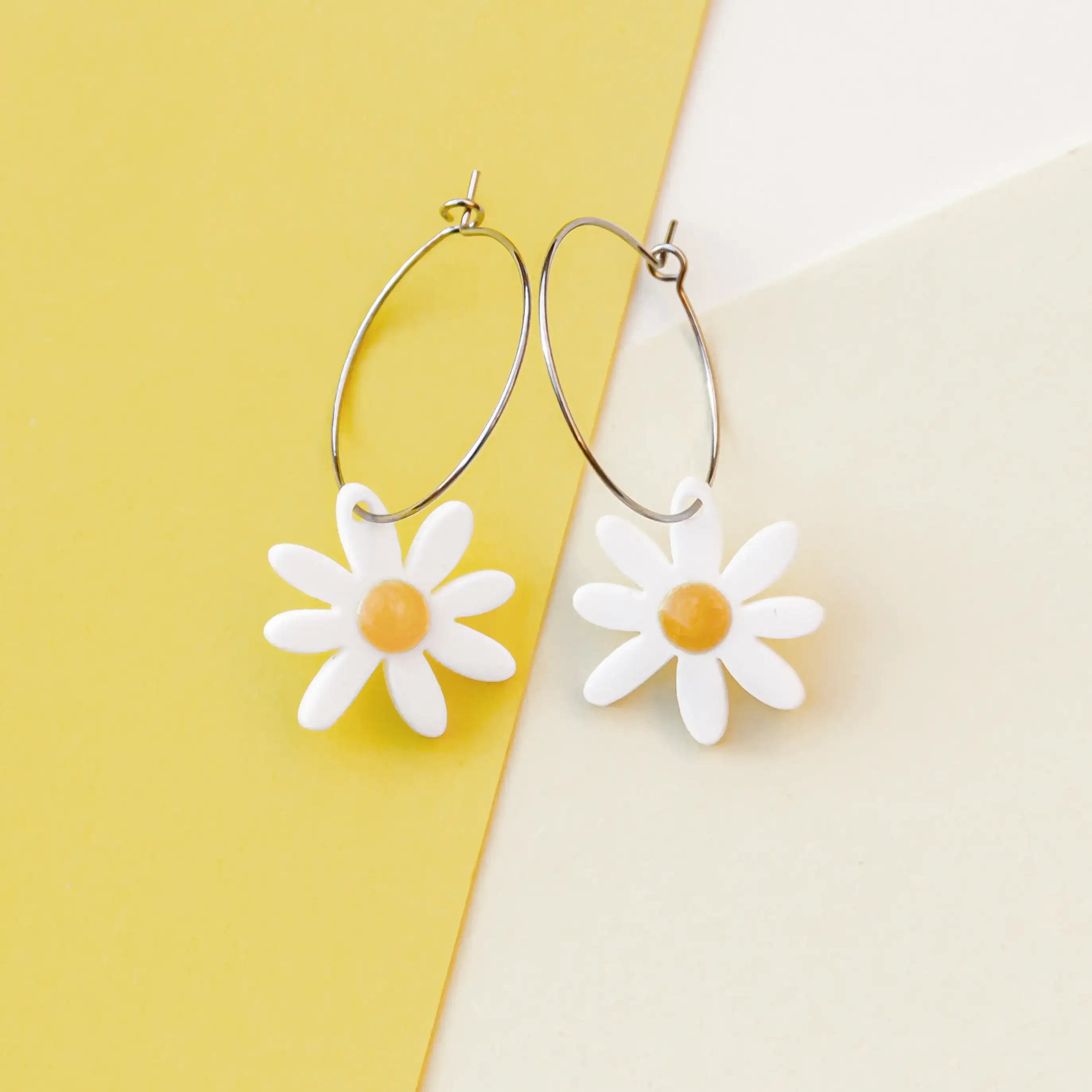Pendientes Aro Margaritas 