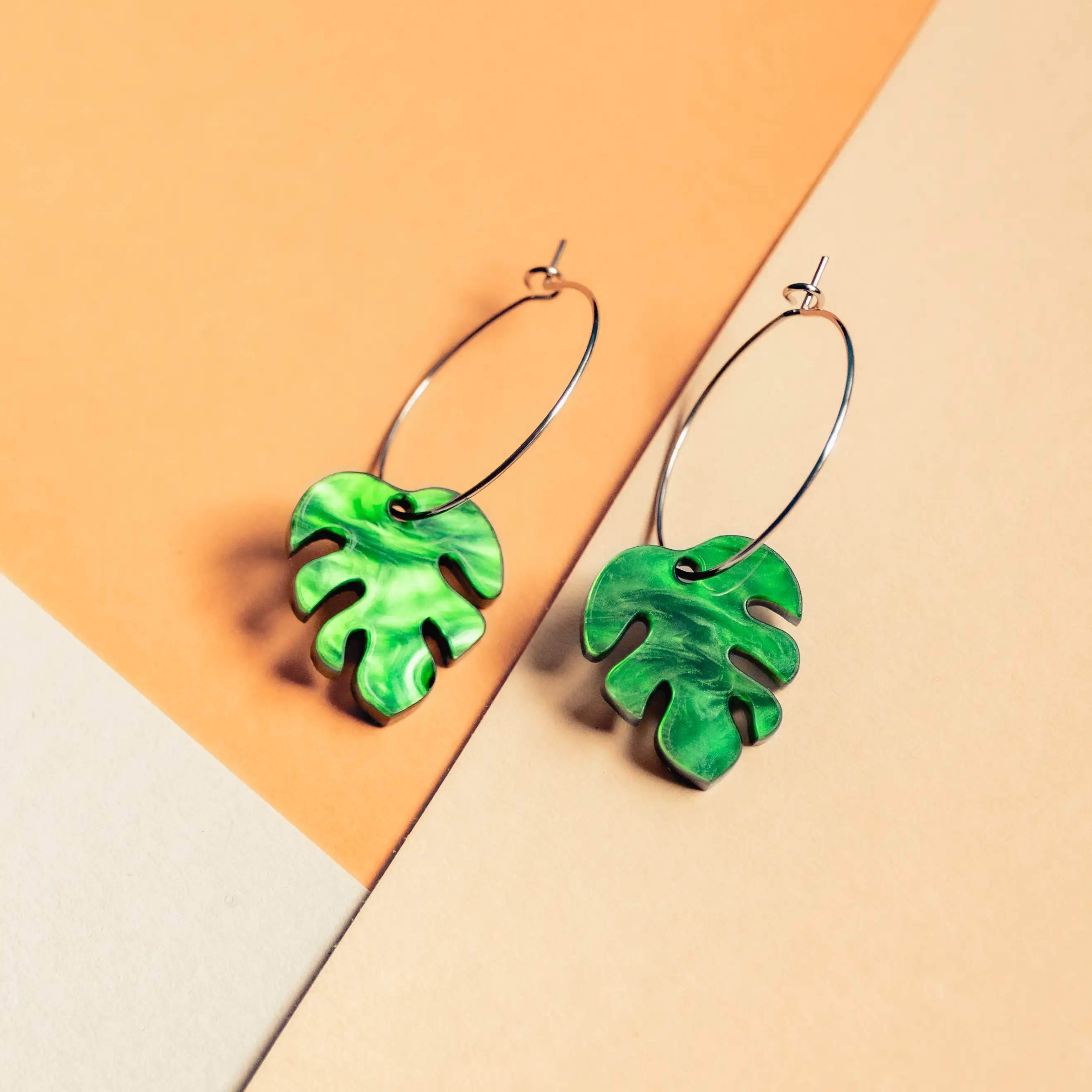 Pendientes Aro Monstera - Imagen 2