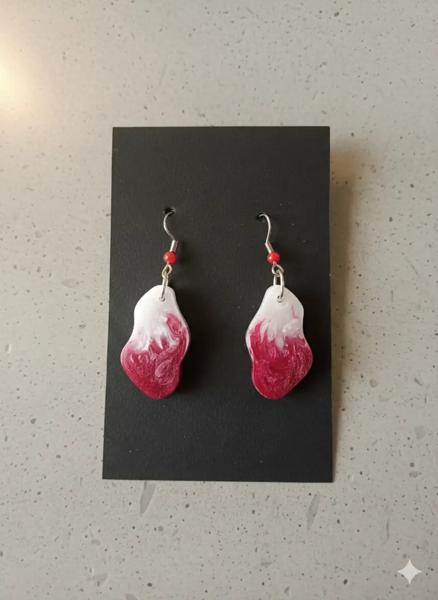Pendientes Llama Carmesí