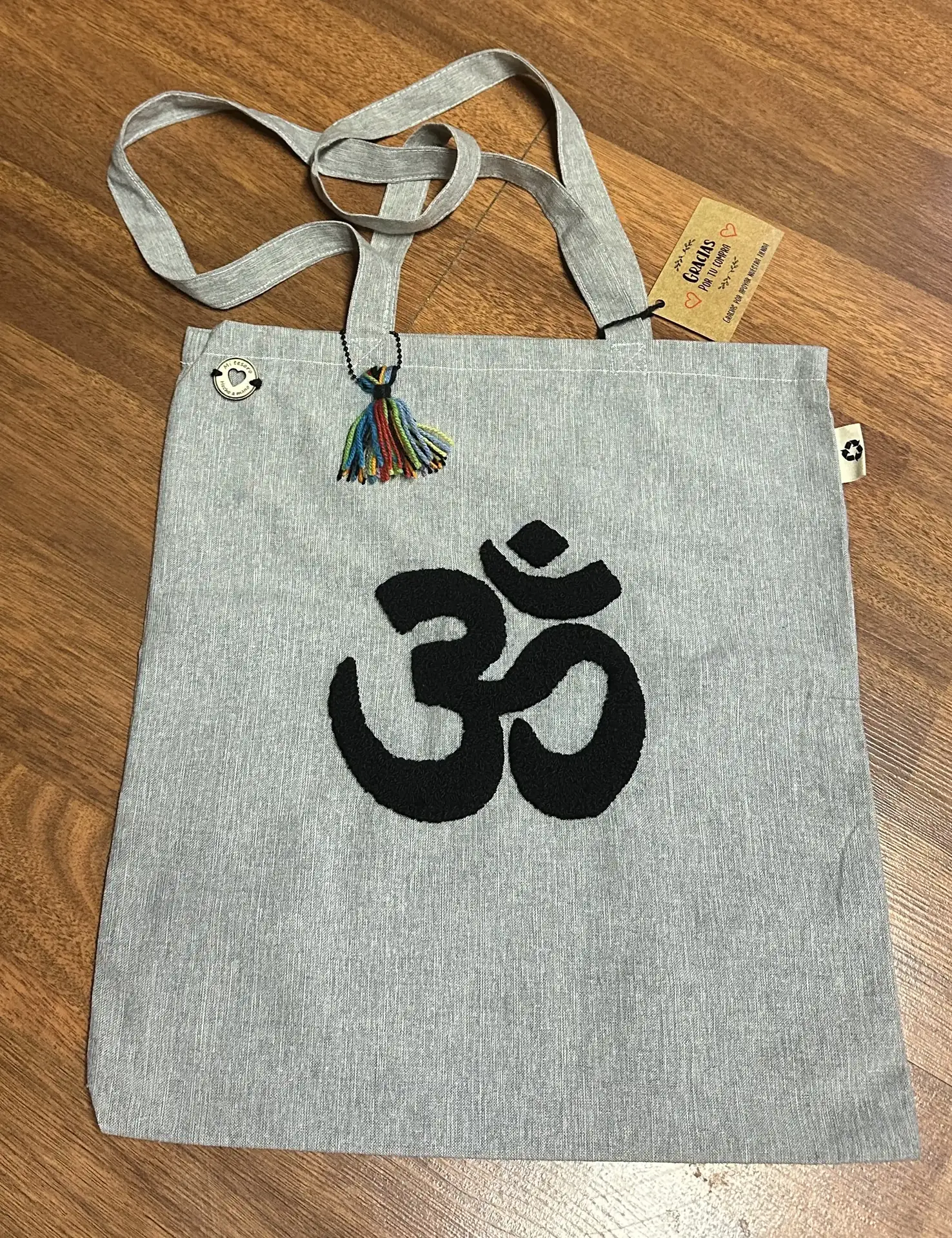 Tote bag/ bolso tela bordado a mano