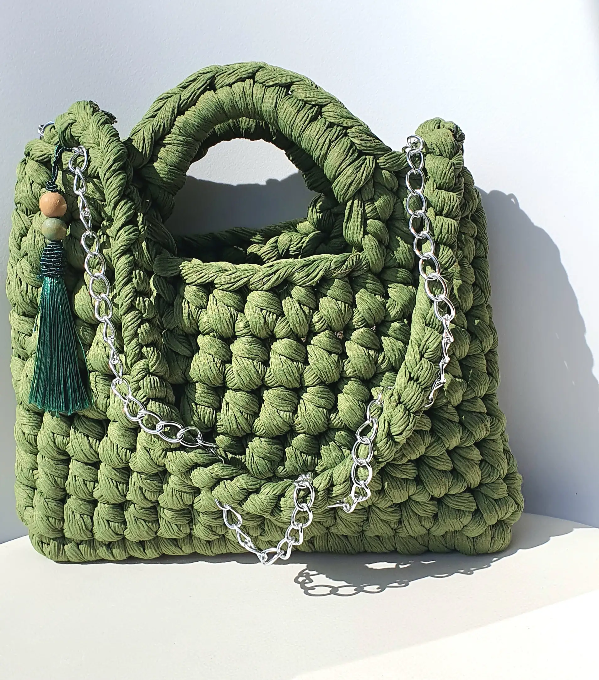 Bolso de trapillo verde