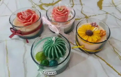 Velas en vaso decorativas 