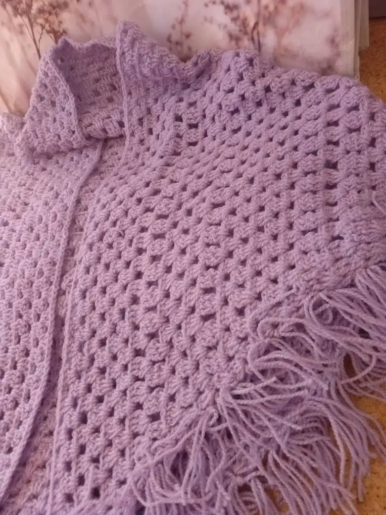 Chal tejido en crochet para dama - Imagen 4