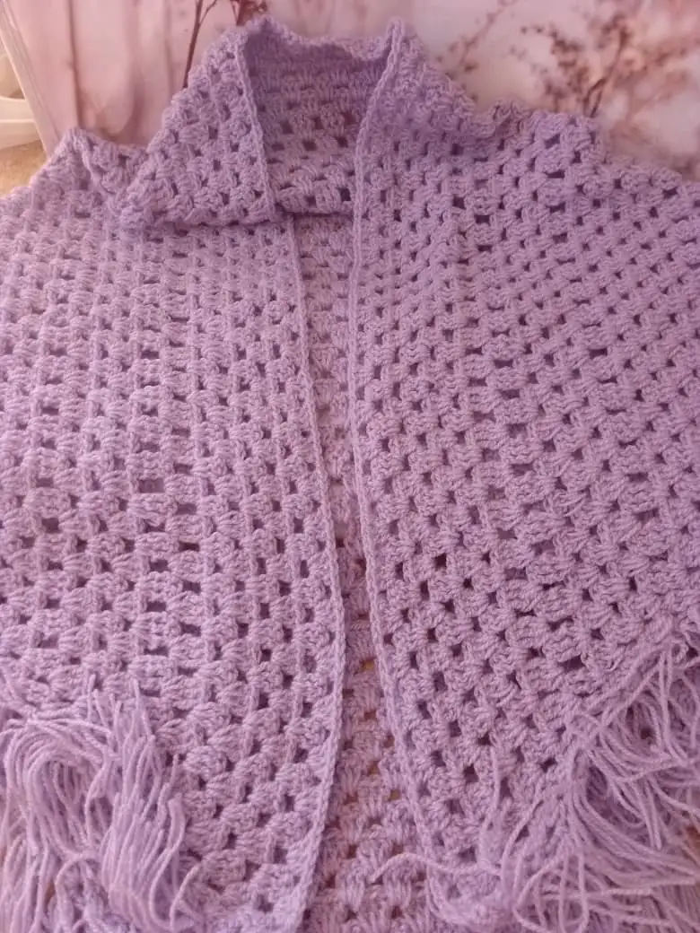 Chal tejido en crochet para dama - Imagen 2