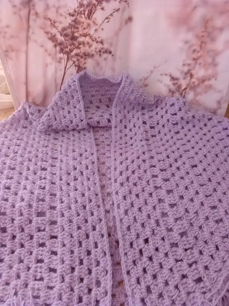 Chal tejido en crochet para dama - Imagen 3