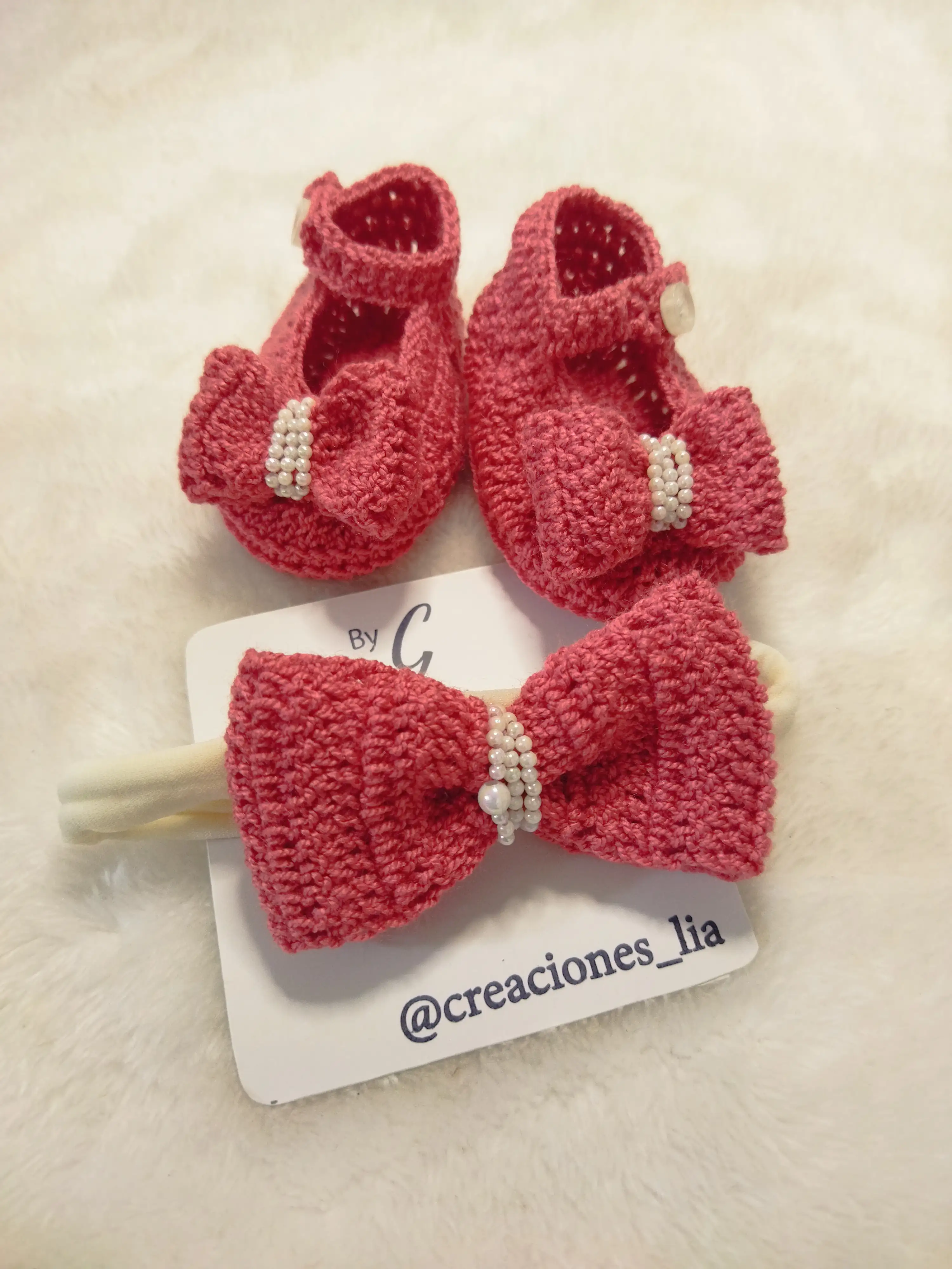 Zapatillas y cintillo en crochet  - Imagen 4