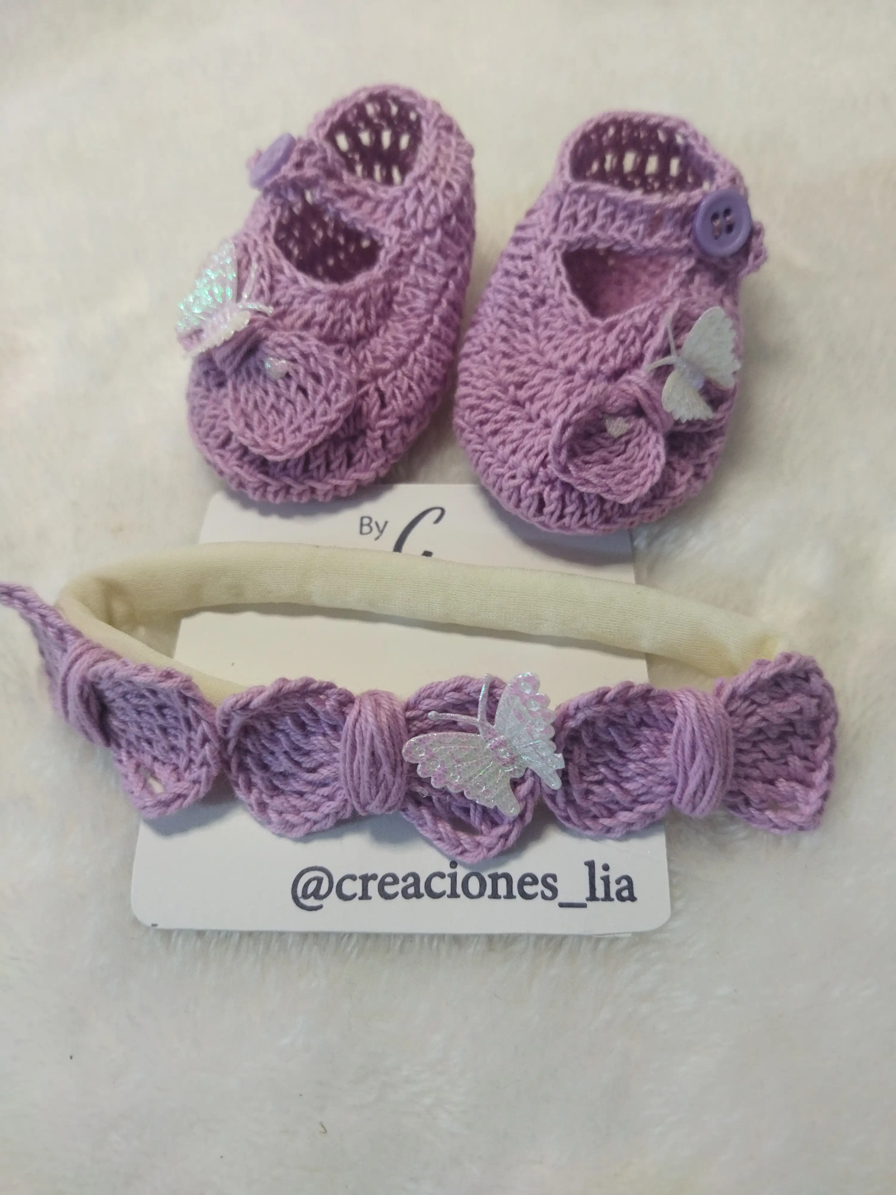 Zapatillas y cintillo en crochet  - Imagen 5
