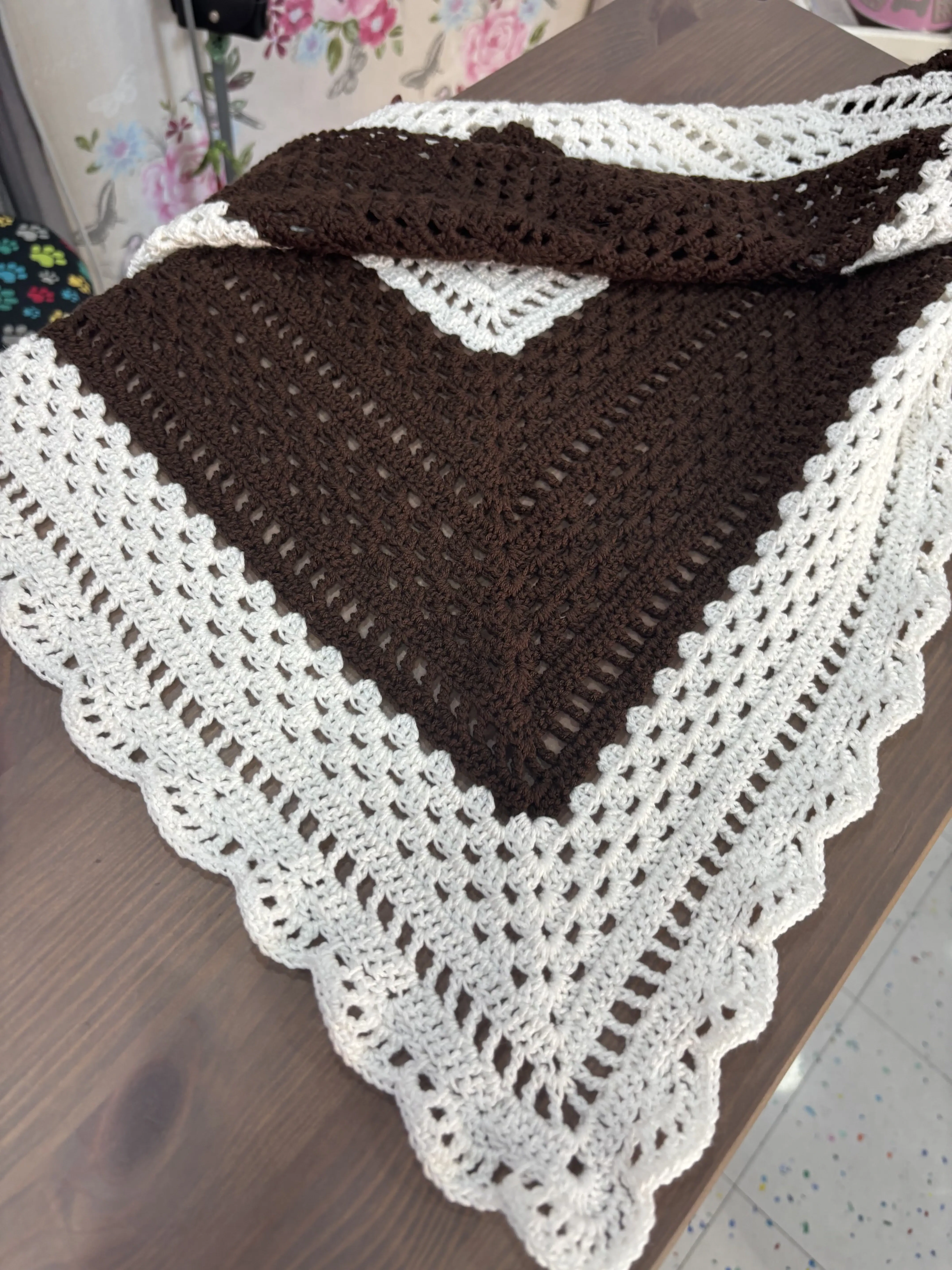 Chal Cuello Atenea Choco/Crema - Imagen 2