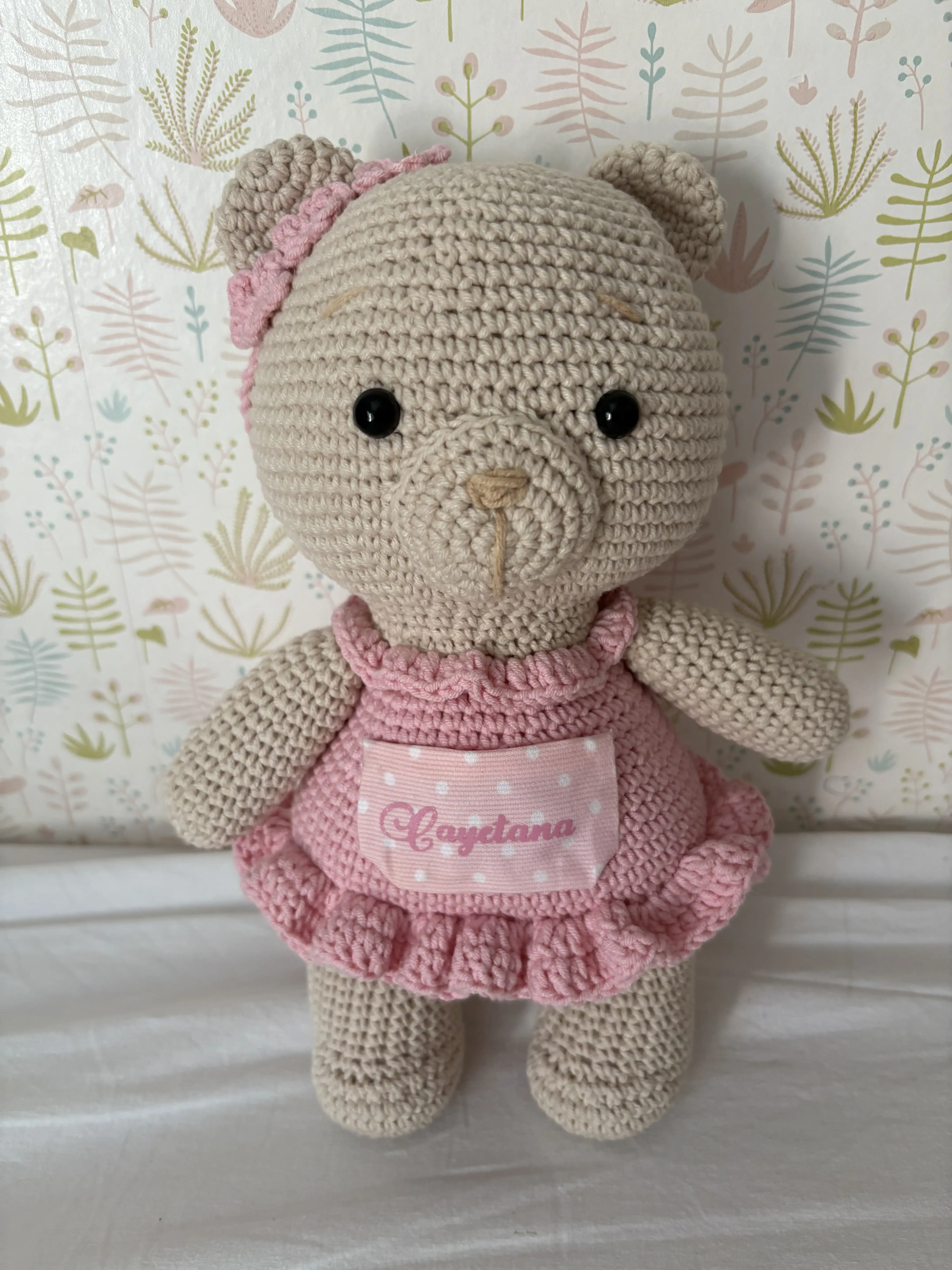 Osita amigurumi personalizada