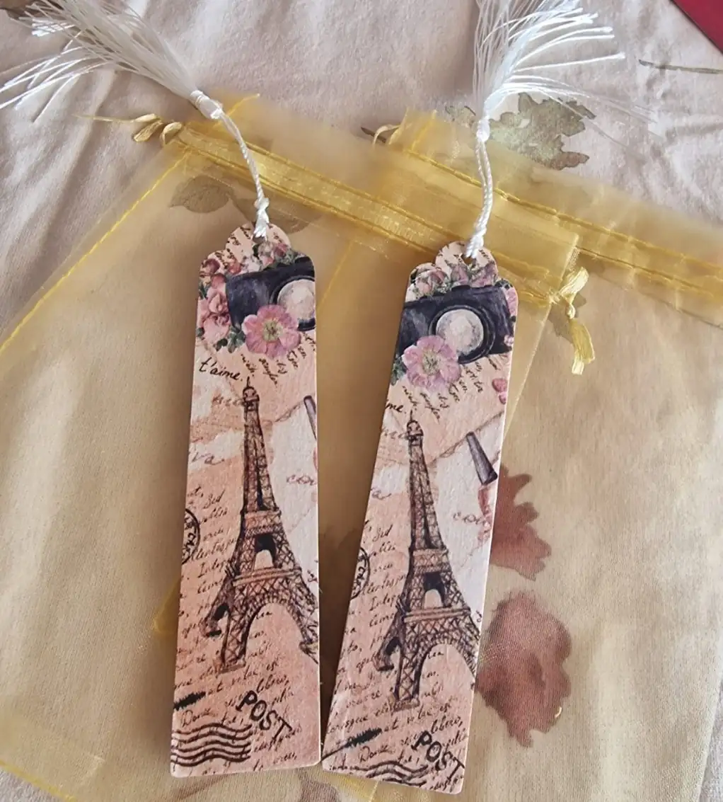Marcapáginas de madera decorados - Imagen 2