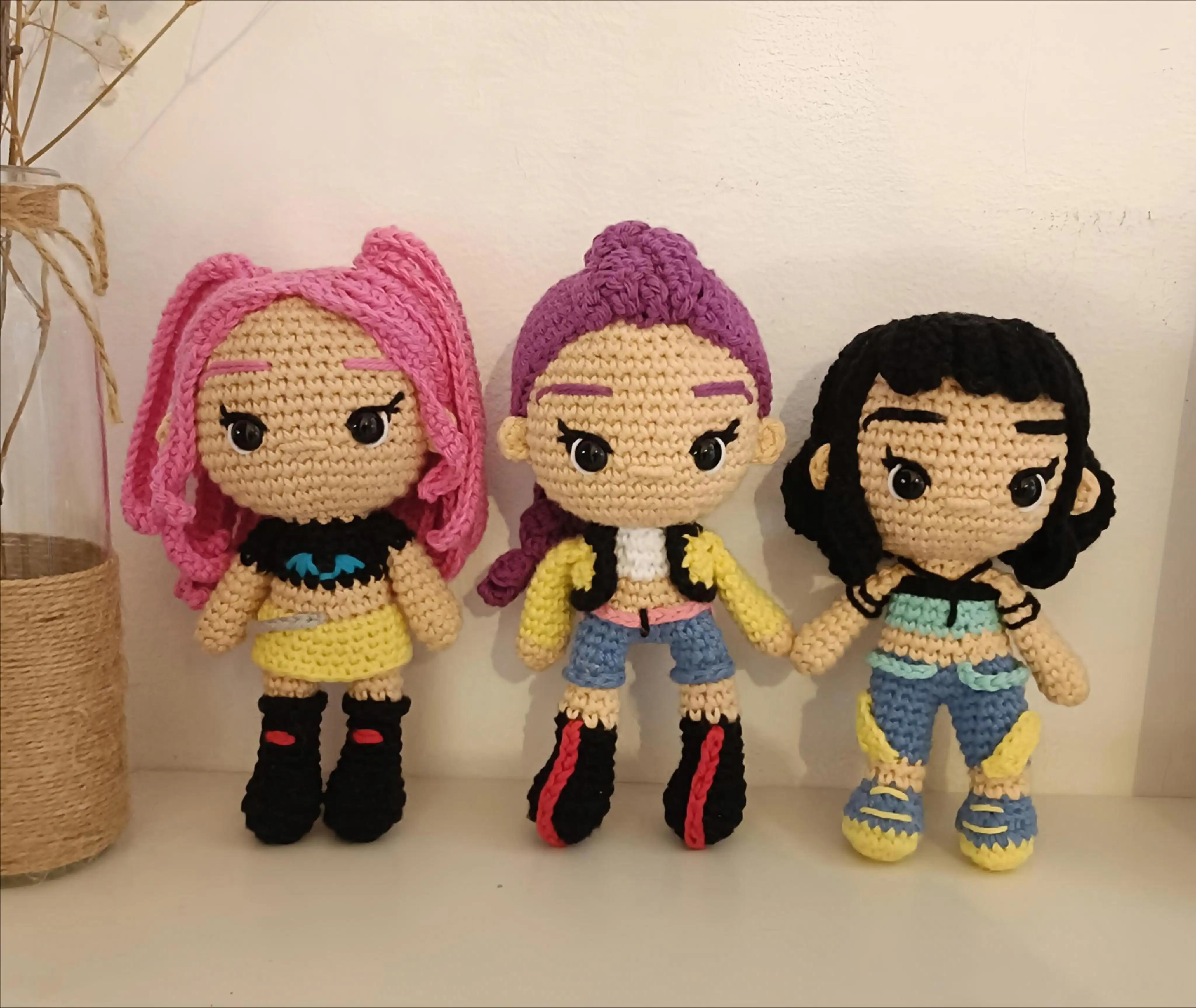 Guerreras K-Pop tejidas a crochet 