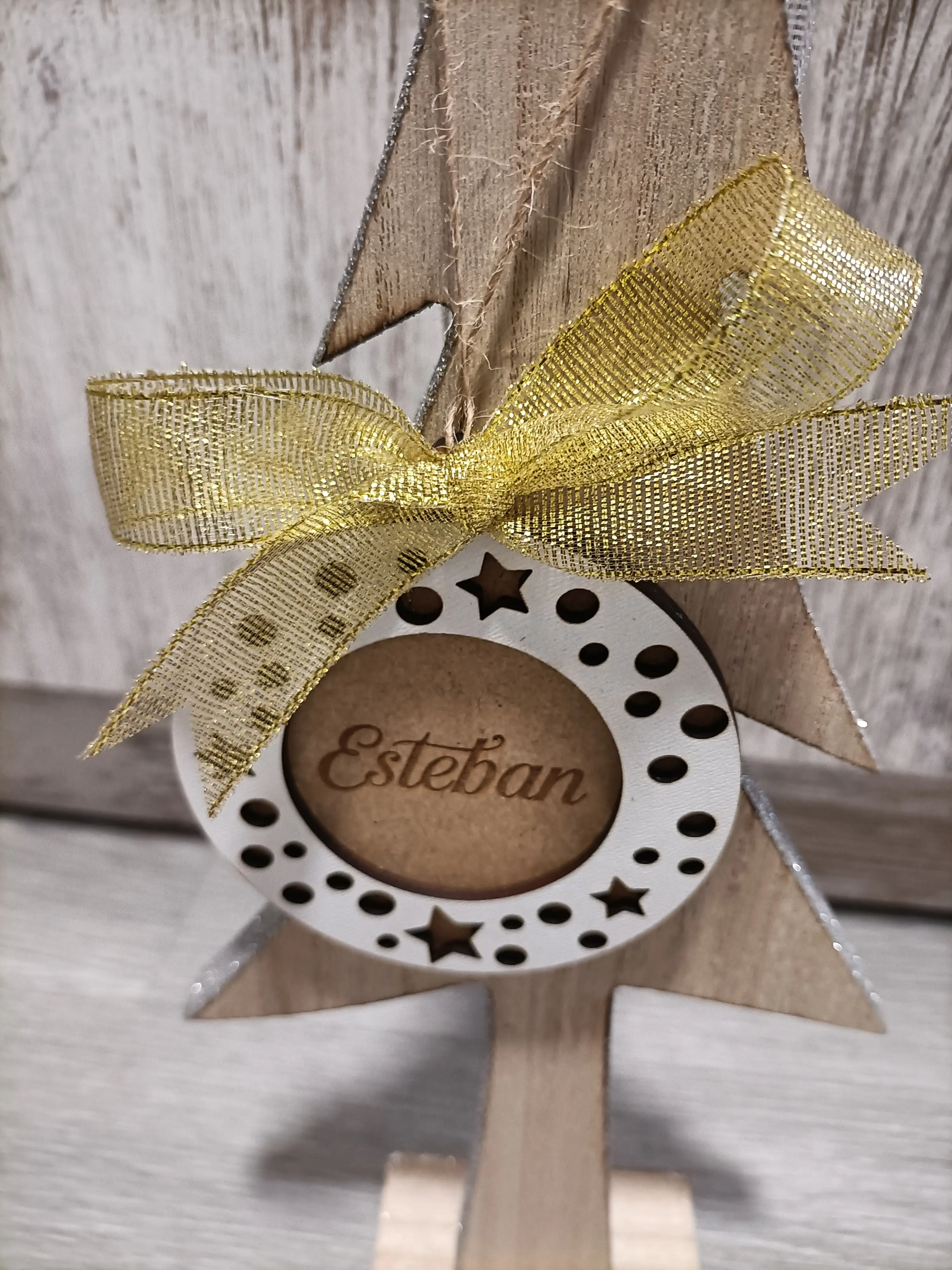 Bola de navidad de madera - Imagen 5