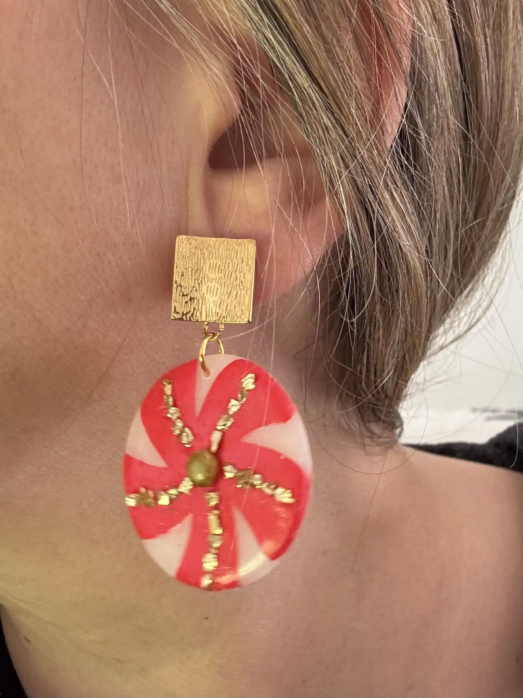 Pendientes caramelo Navidad - Imagen 2