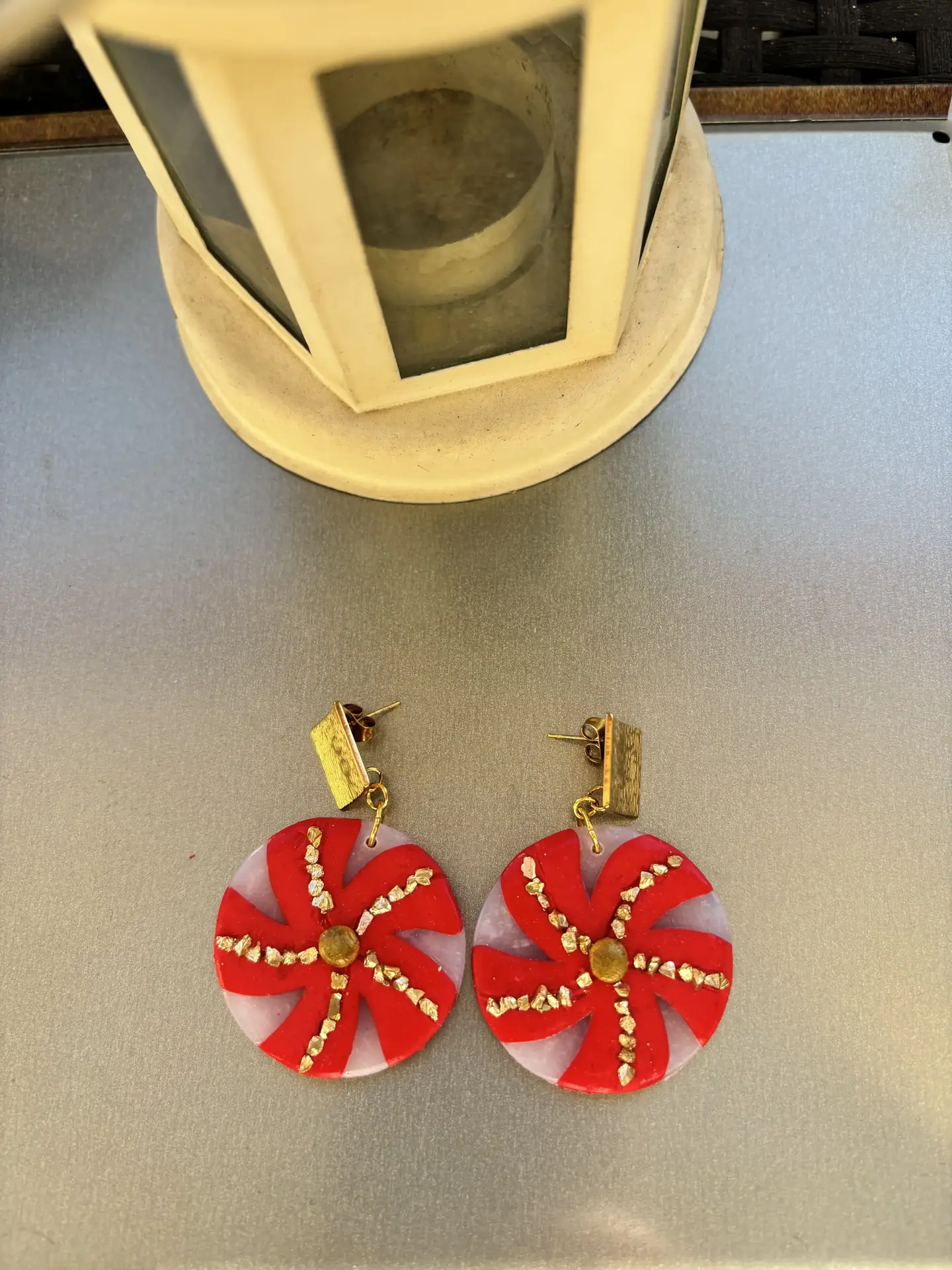 Pendientes caramelo Navidad