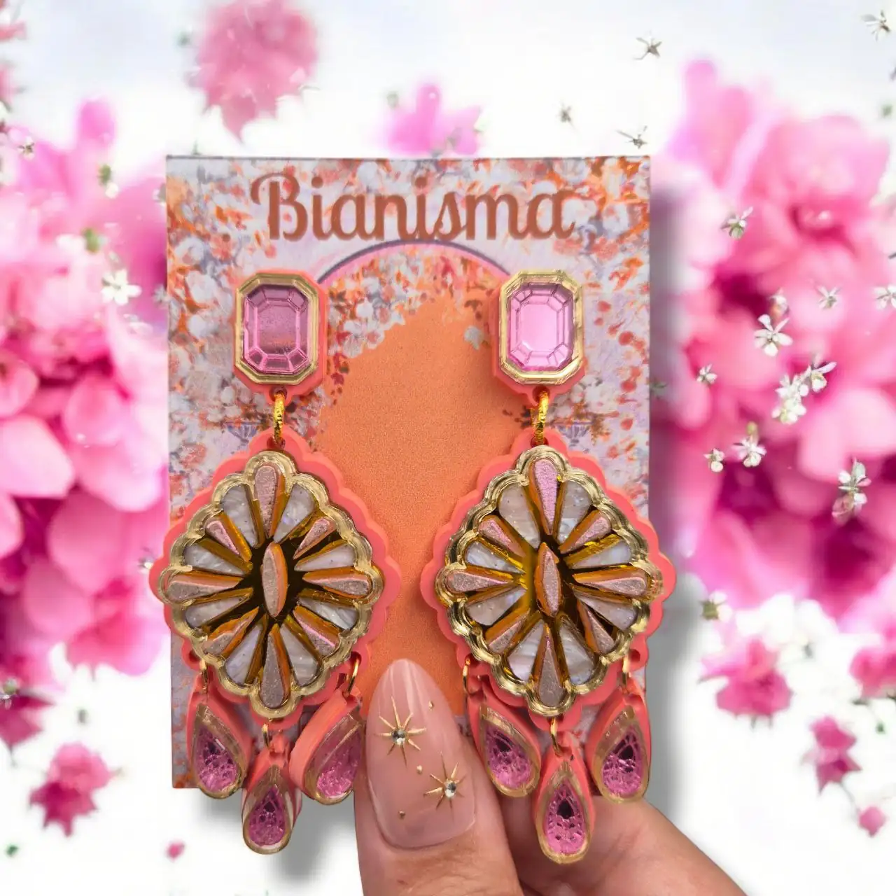 Pendientes metacrilato Roselyn
