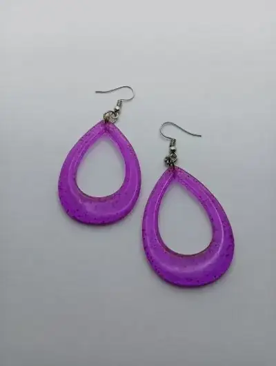 Pendientes Lagrima Morados