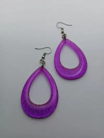 Pendientes Lagrima Morados - Imagen 2
