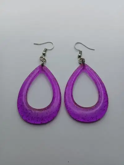 Pendientes Lagrima Morados - Imagen 3