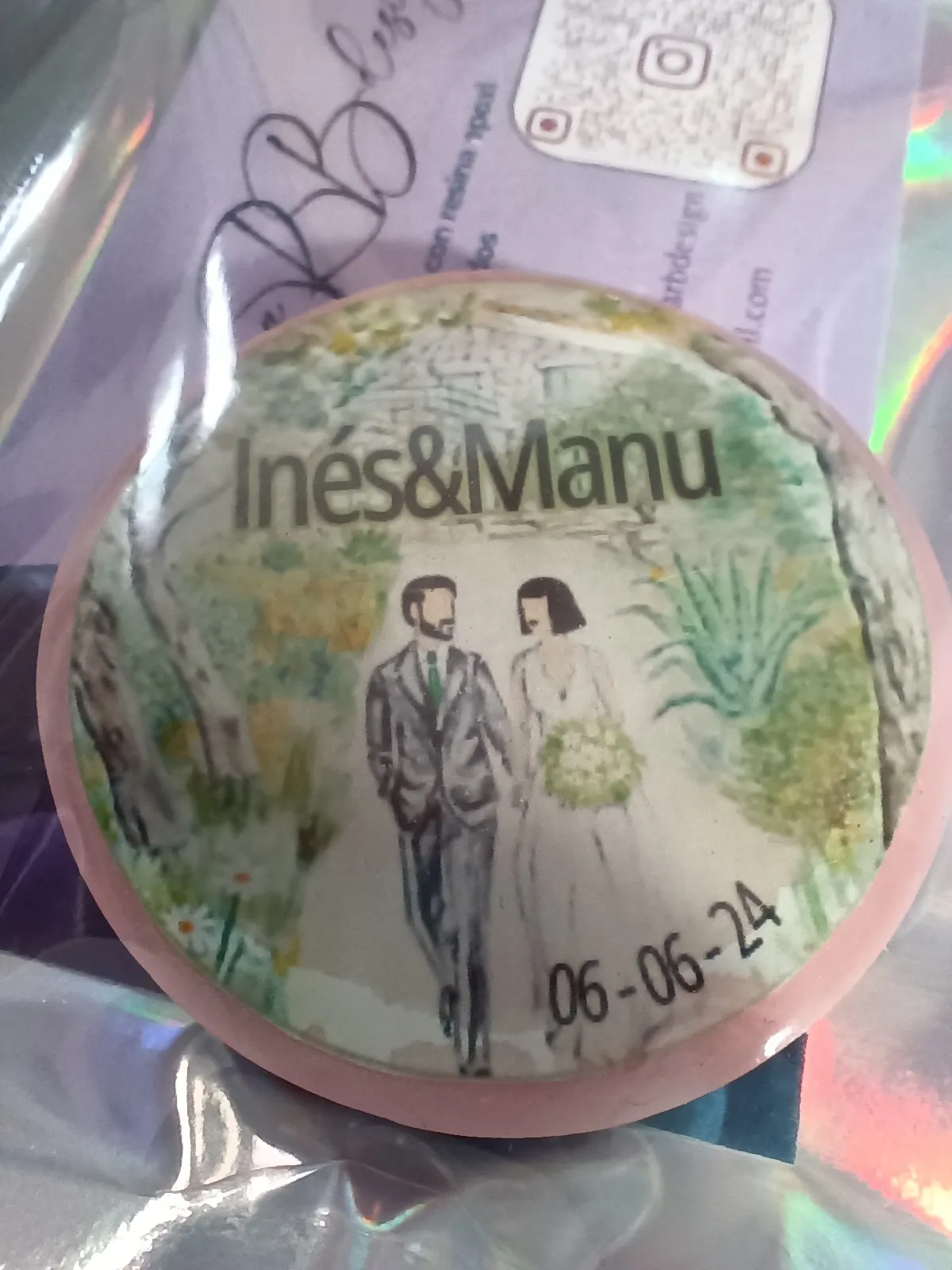 Imán hecho a mano con resina - Imagen 2