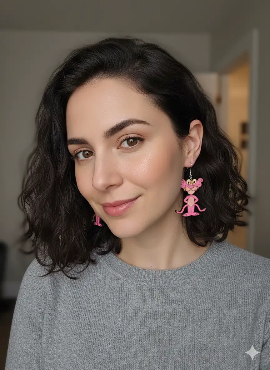 Pendientes Pantera rosa