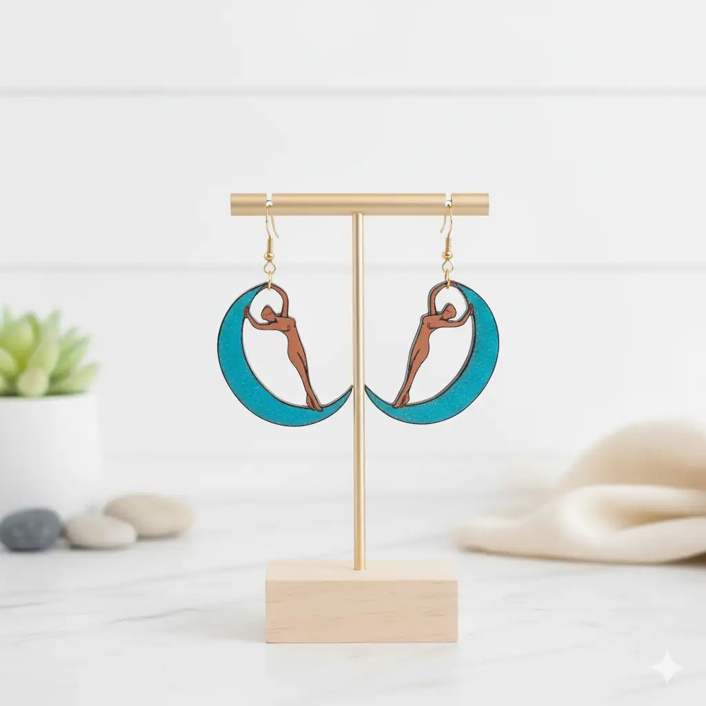 Pendientes Luna lunera