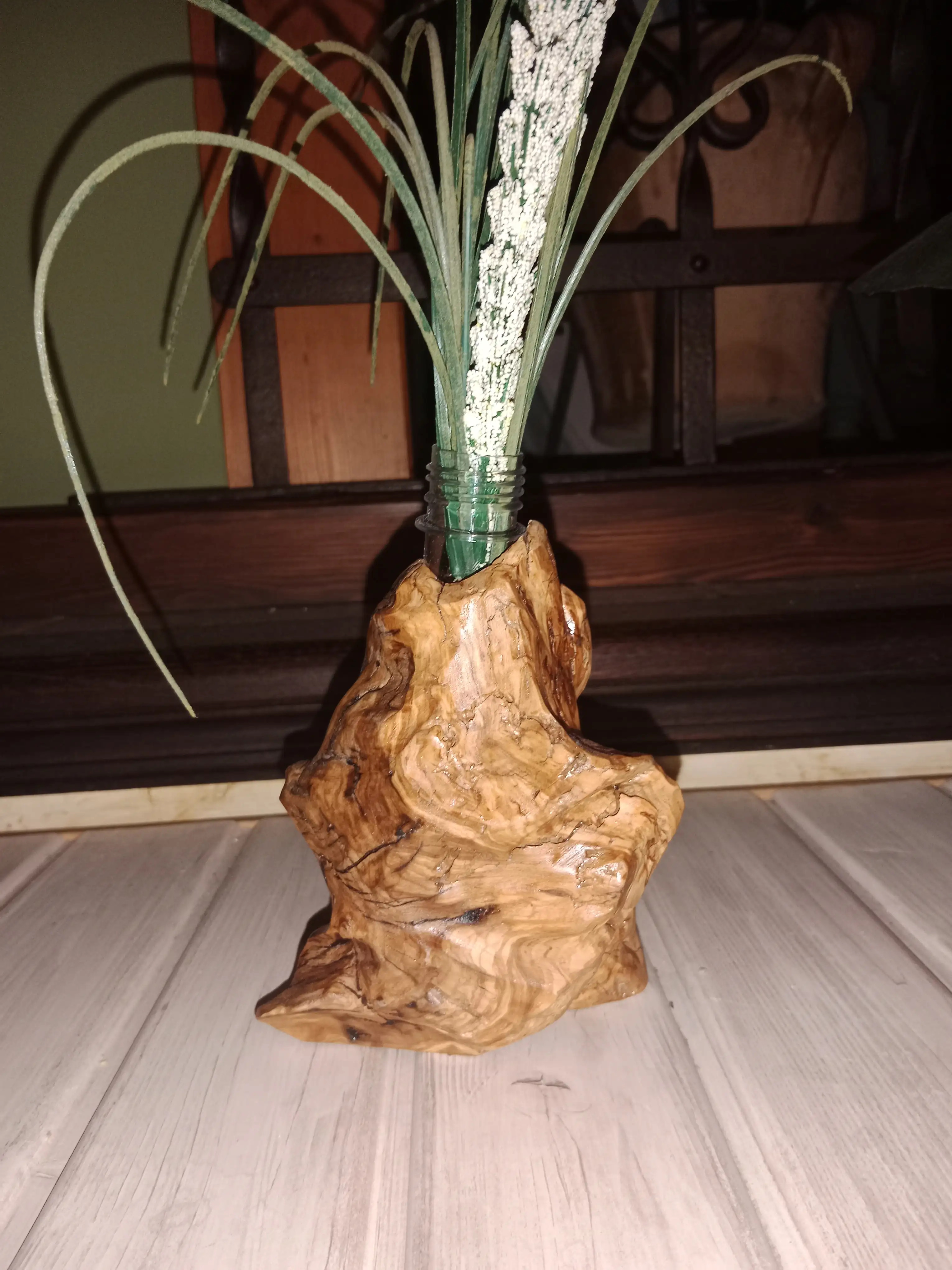 Florero de madera natural - Imagen 4