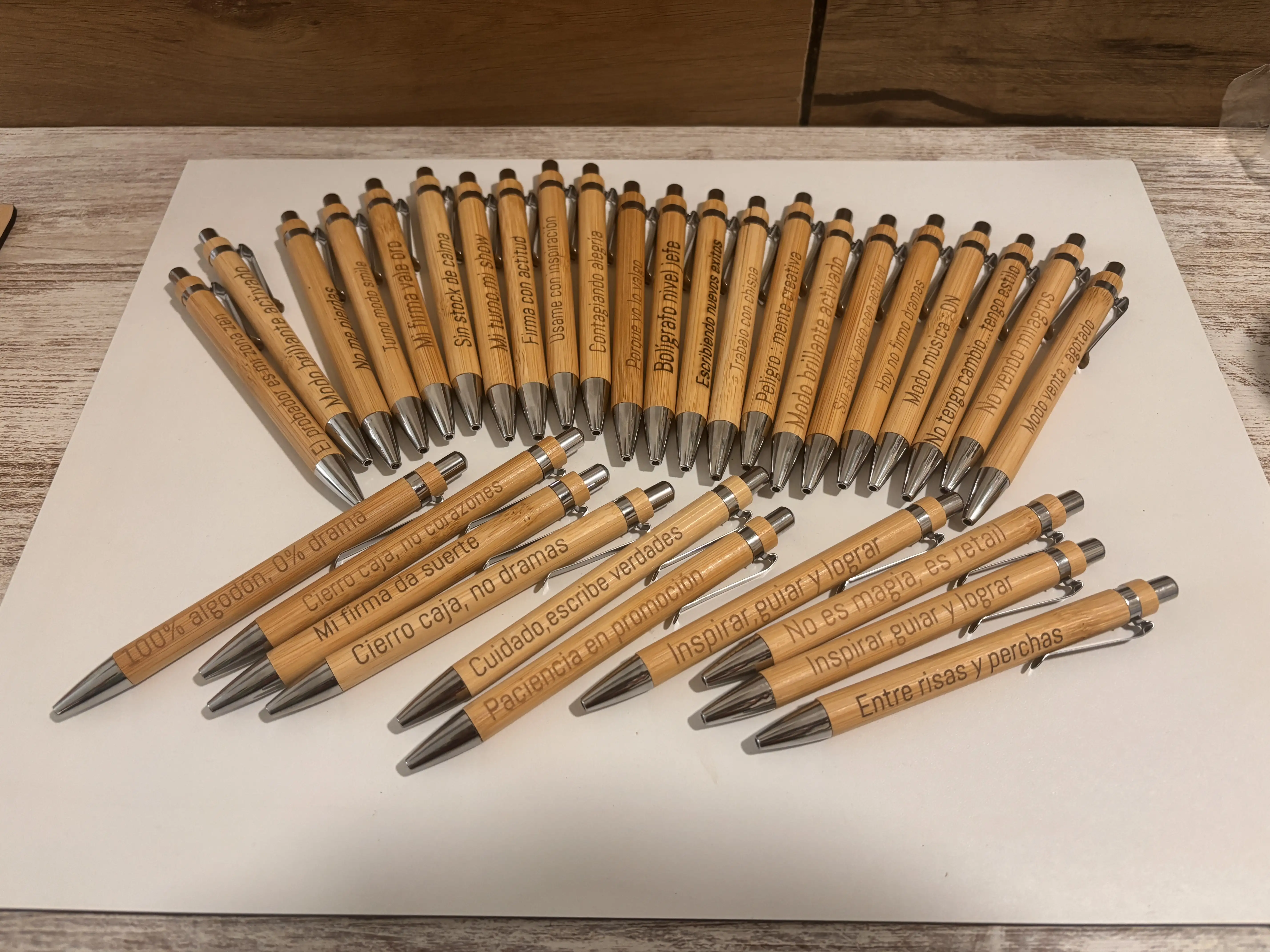 Bolígrafos de bambú personalizados - Imagen 2