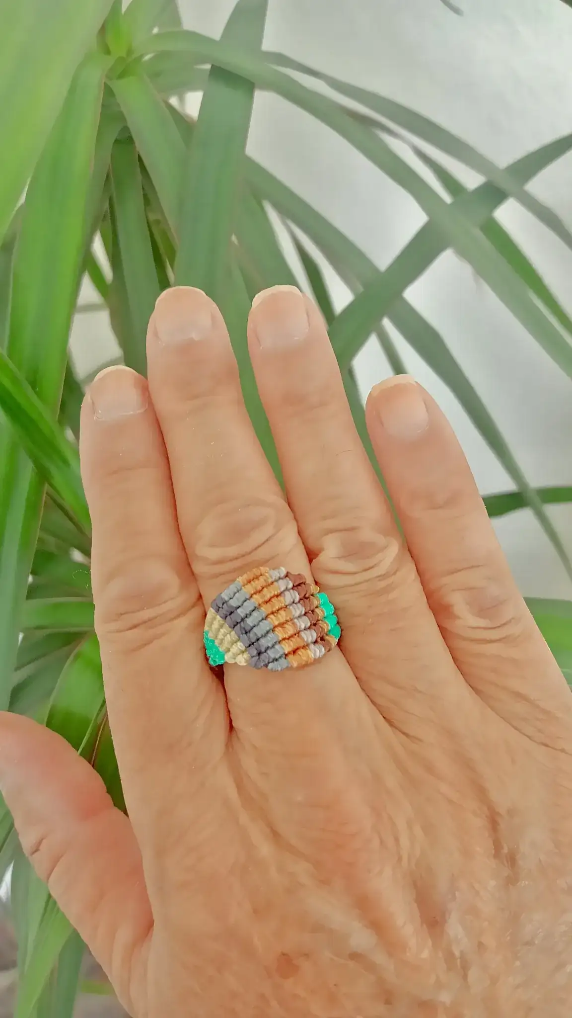 Anillo macramé