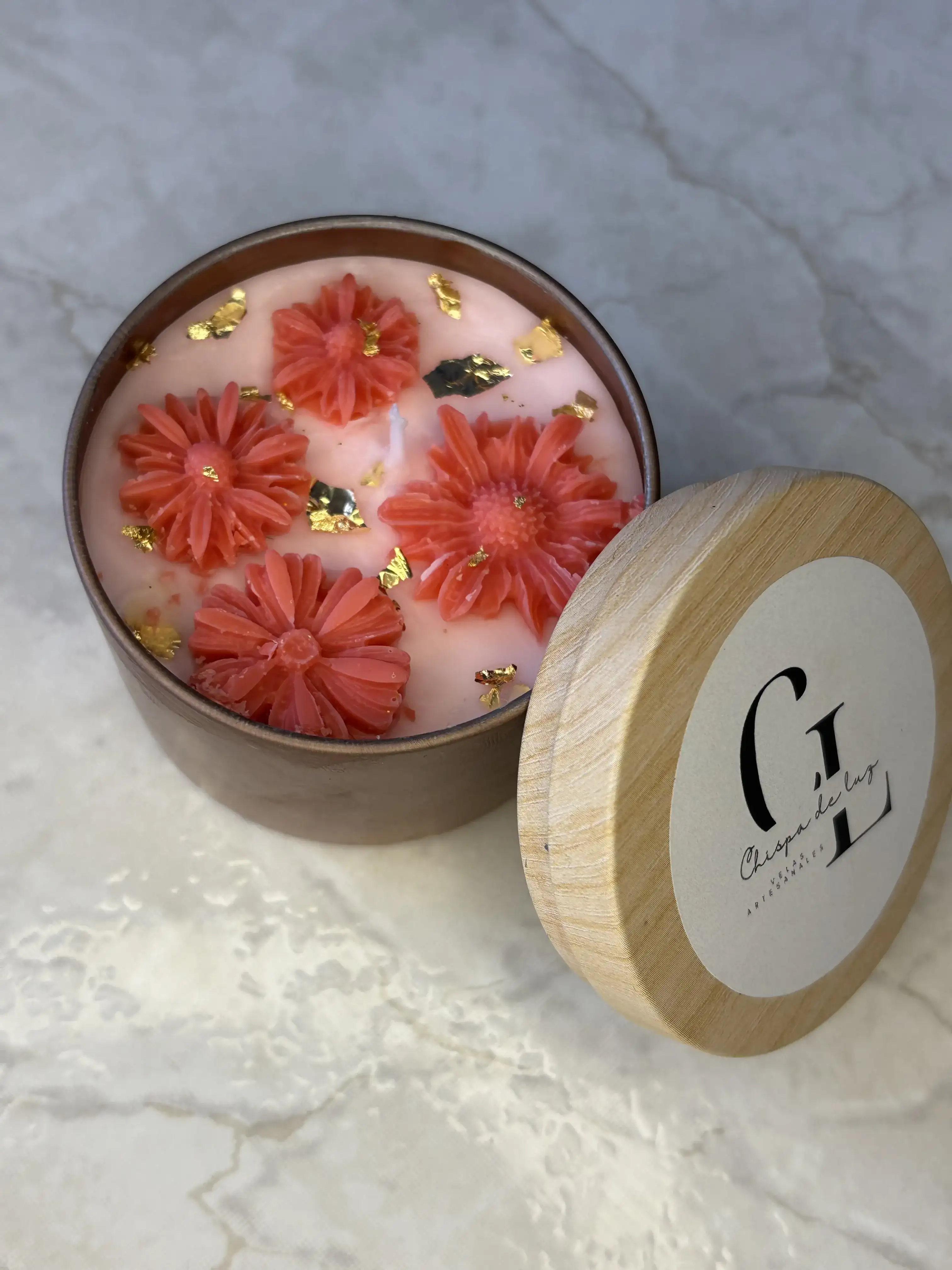 Floral candle