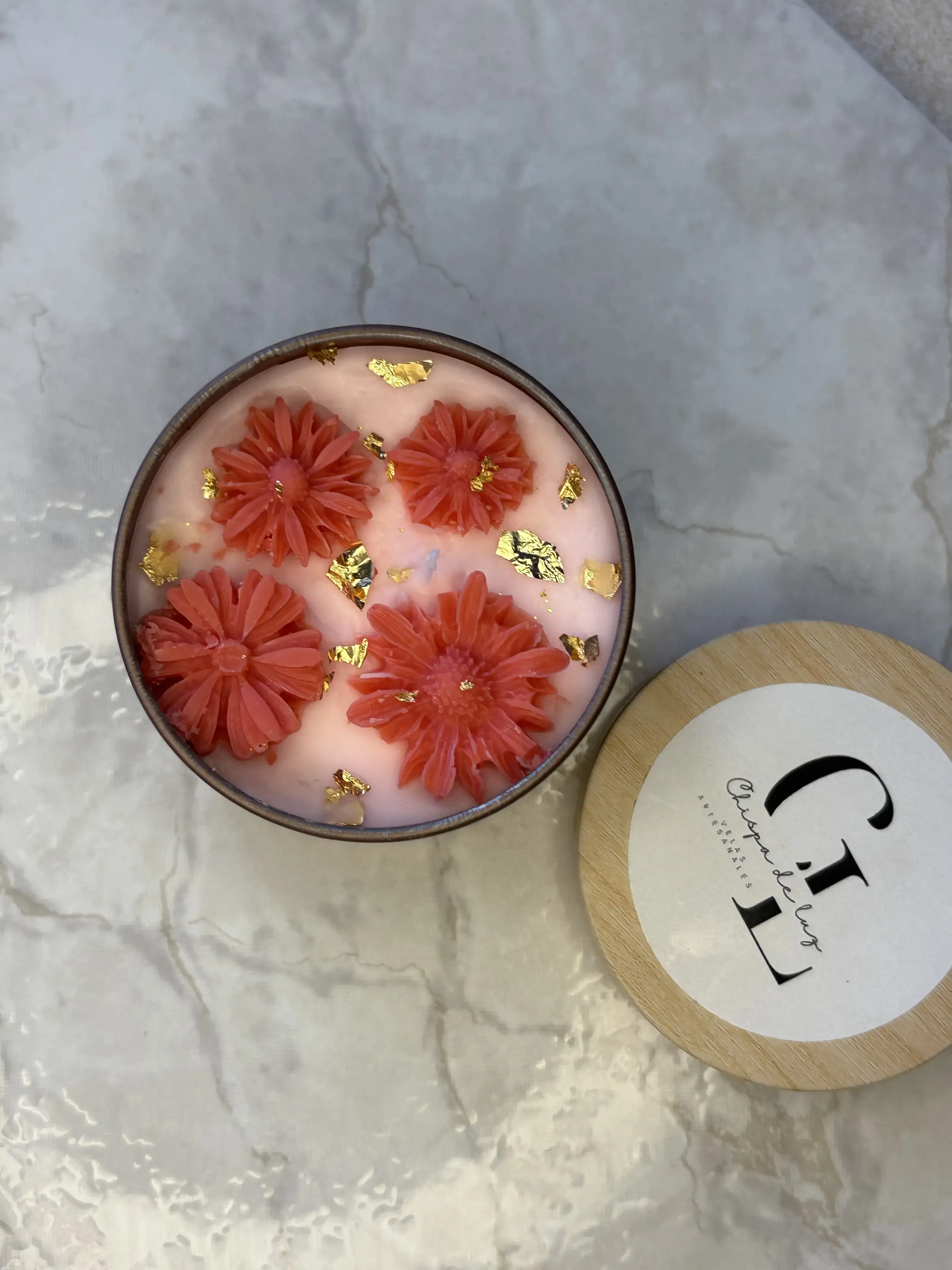 Floral candle - Imagen 2