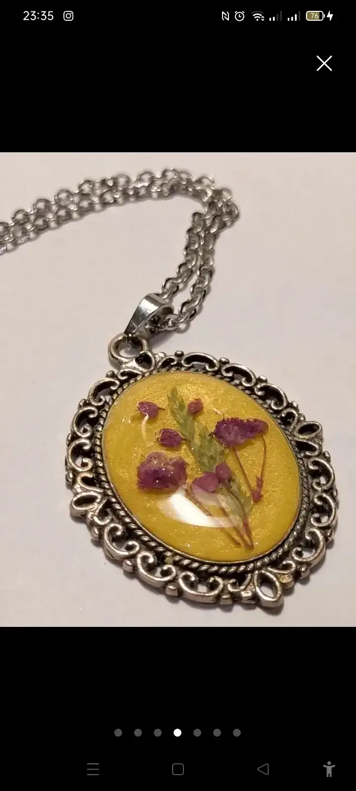 Camafeo con flores reales  - Imagen 2