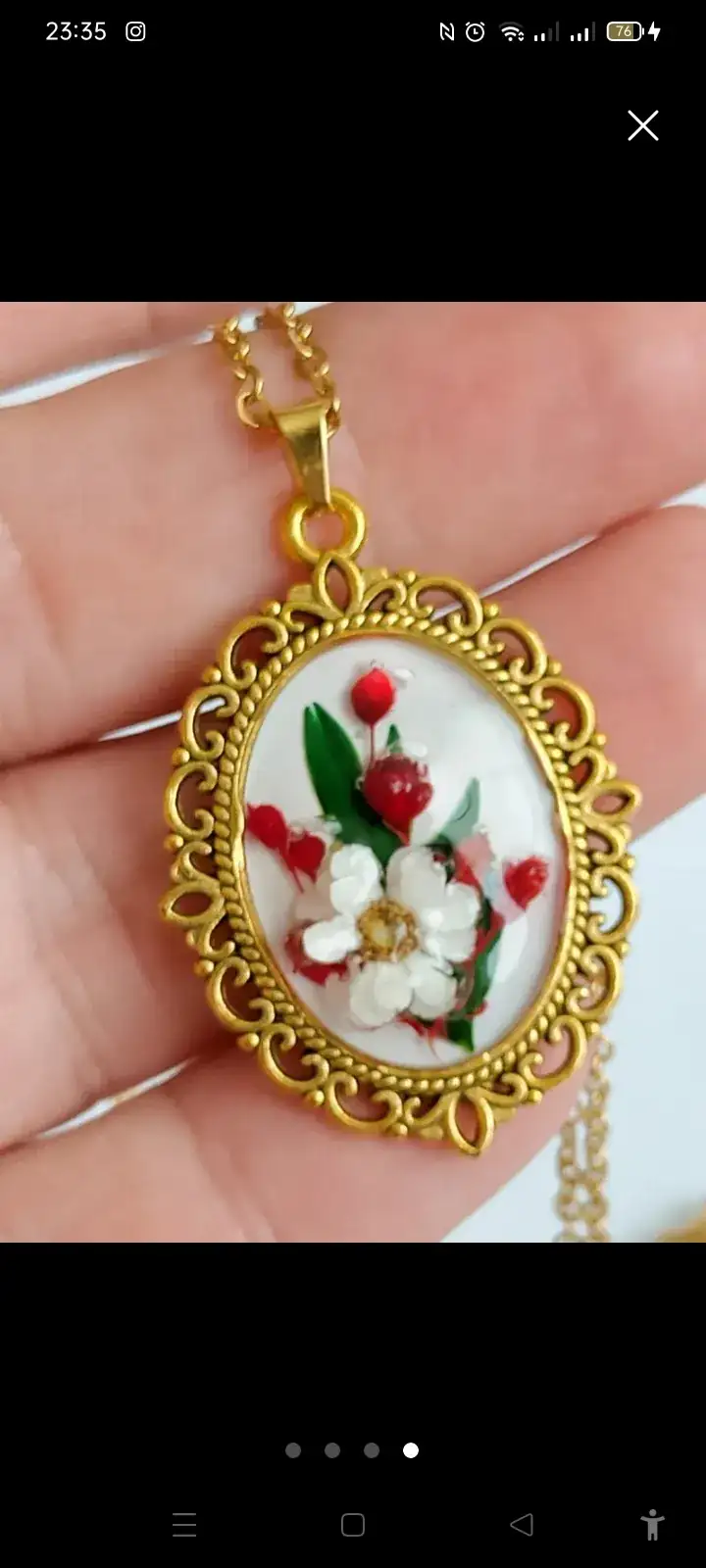 Camafeo con flores naturales  - Imagen 4