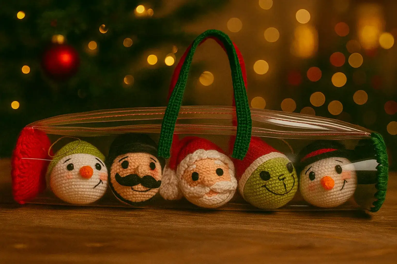 Bolitas navideñas tejidas - Imagen 2