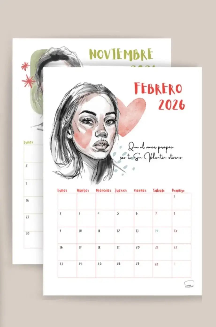 Calendario ilustrado 2026 (A3) - Imagen 2