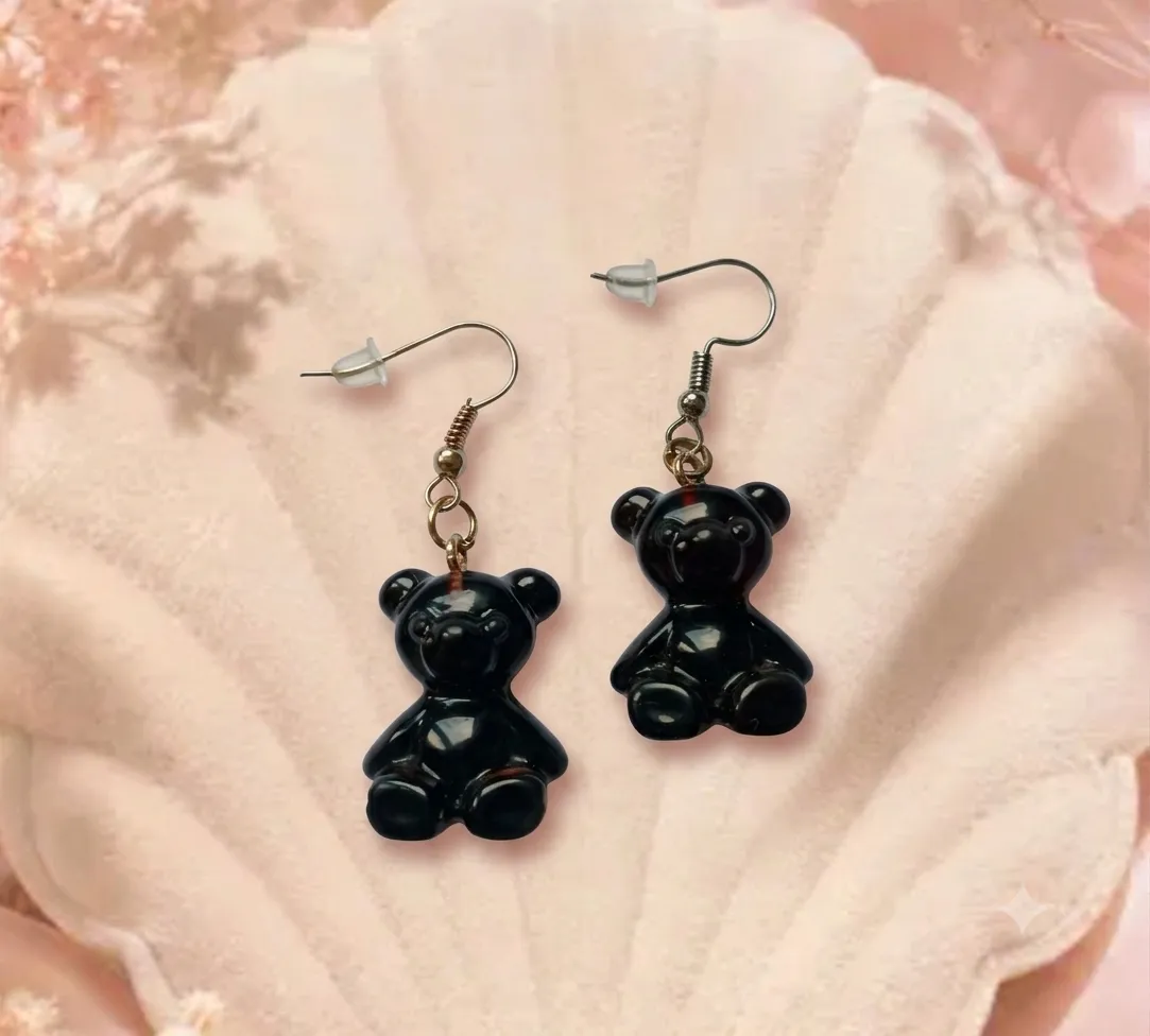 Pendientes Osito Gominola Negros