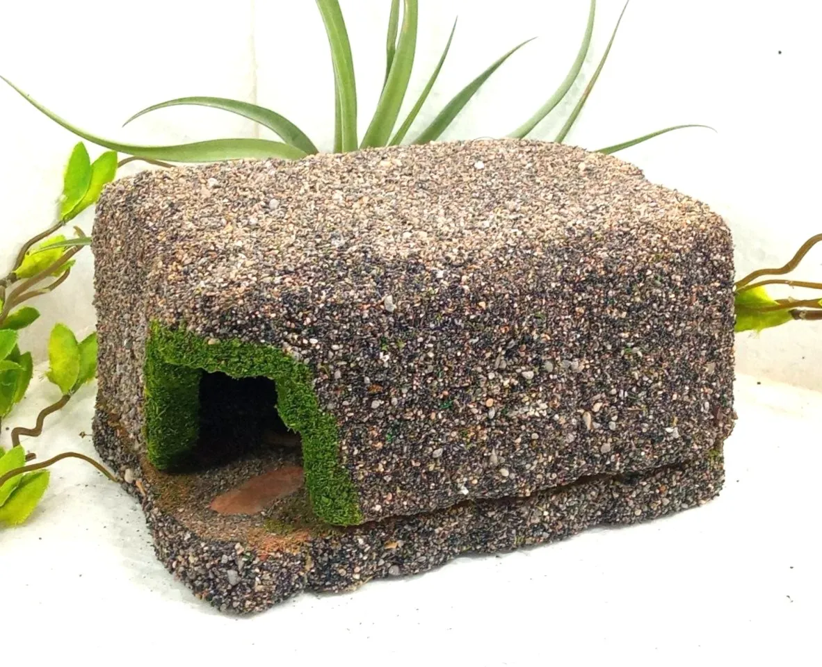 Refugio cueva de piedras para reptiles