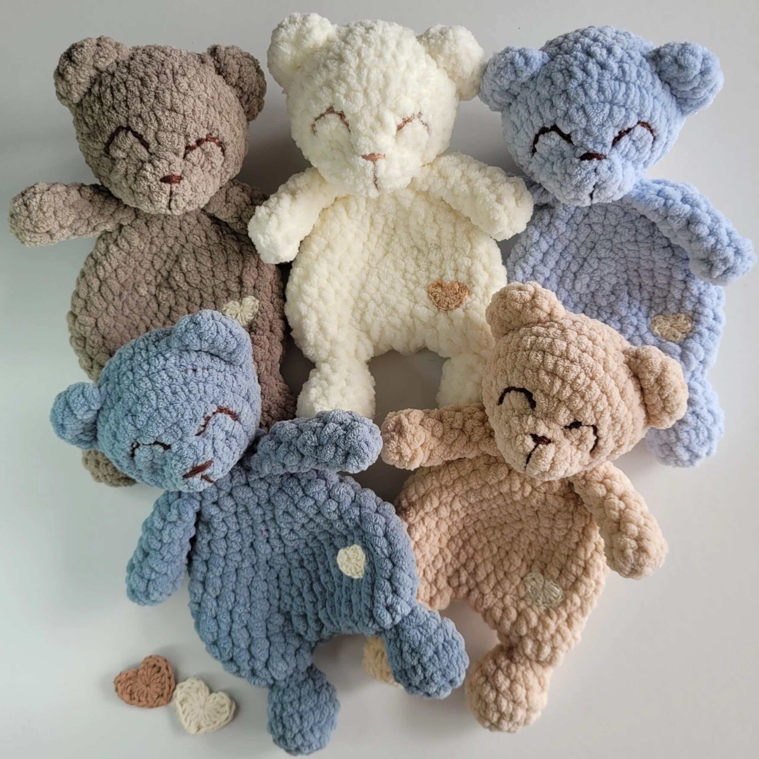 Osito doudou,muñeco de apego, amigurumi