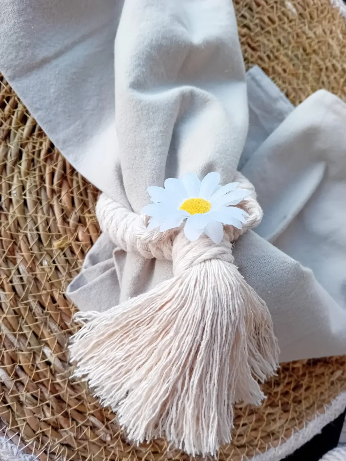Servilleteros flor blanca - Imagen 2