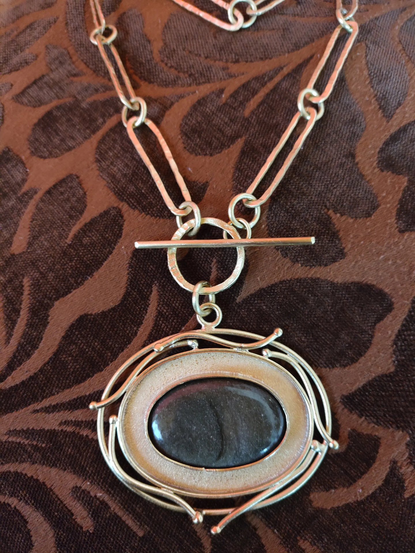 Collar cadena con medallón de piedra  - Imagen 3