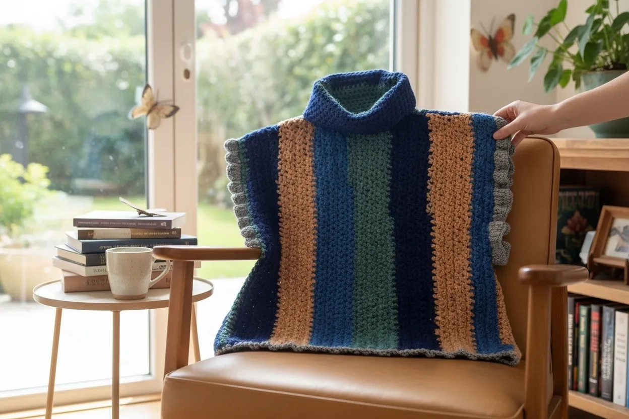 Chaleco lineal de crochet - Imagen 2