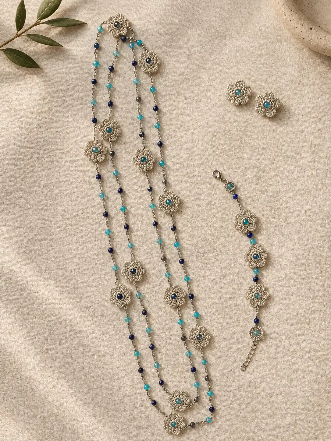 Conjunto collar, pulsera y pendientes FIL D'ESTEL