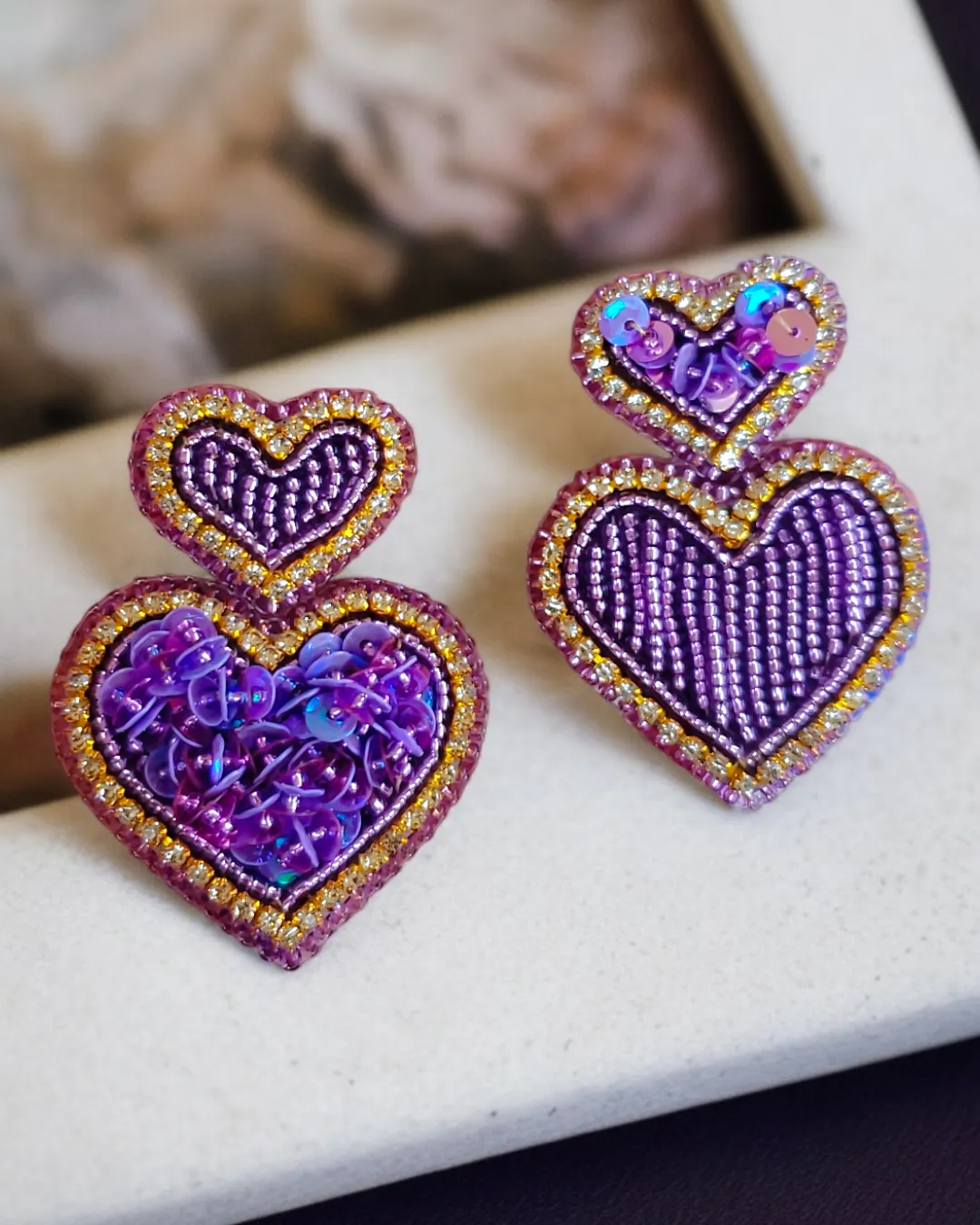 Aretes  corazón impar