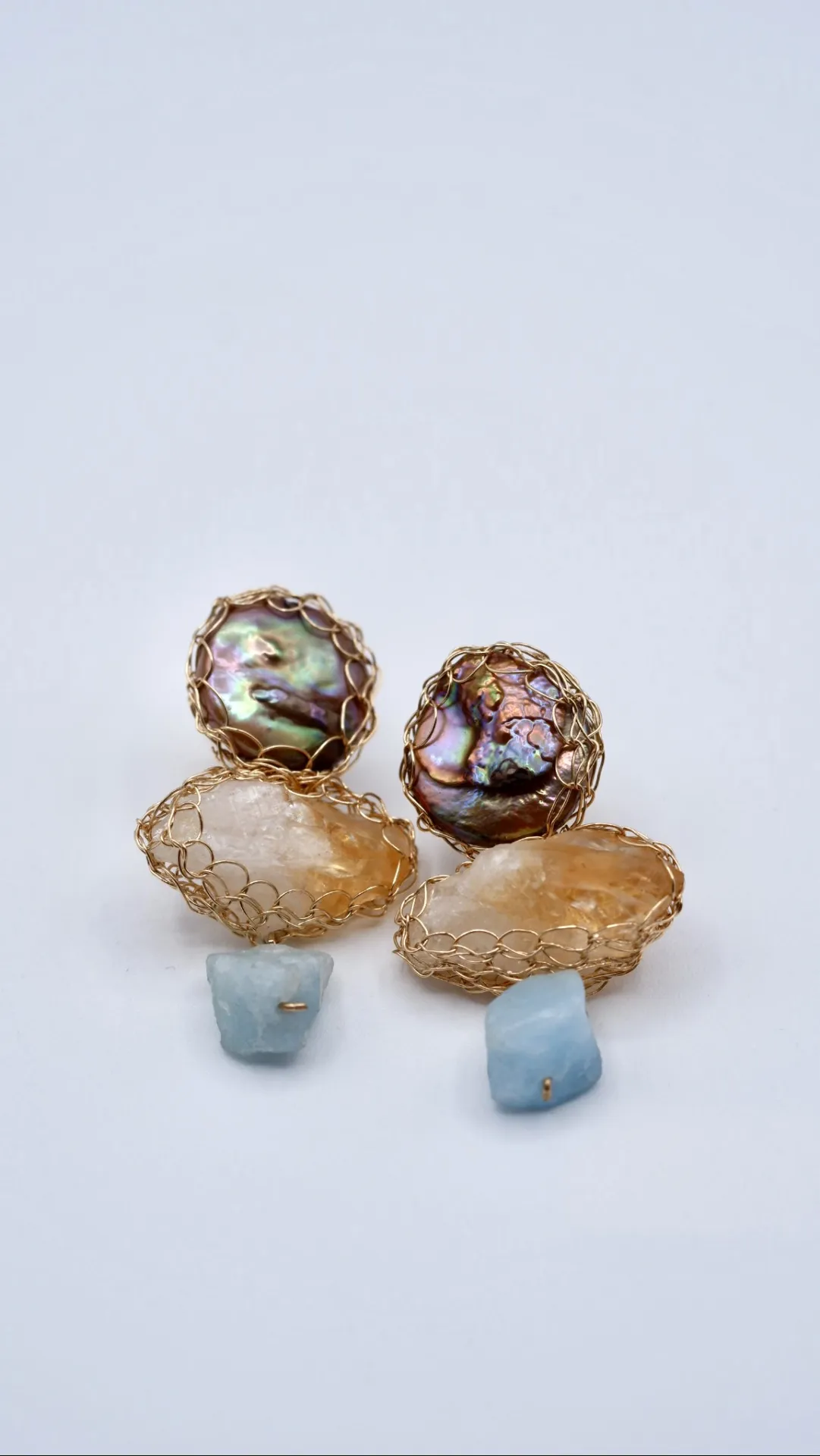 Aretes tejidos 