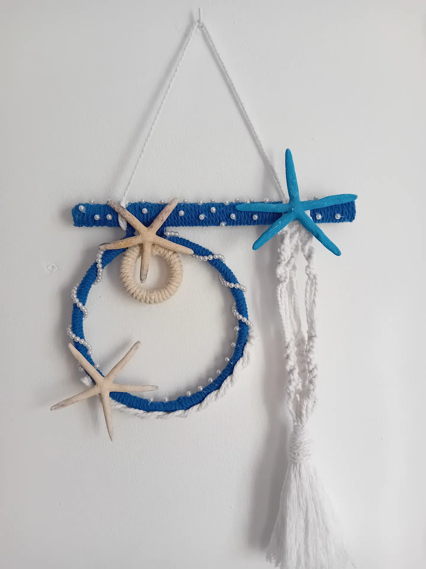 Tapiz de macramé, estilo mediterraneo