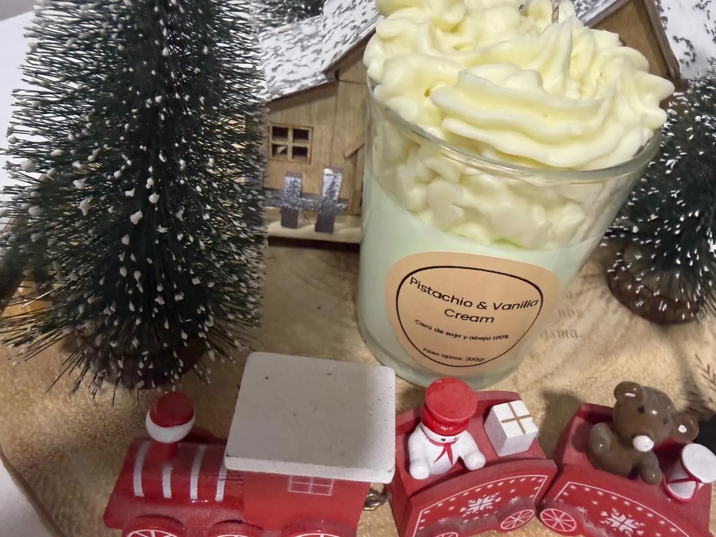 Vela de vainilla y pistacho Cream 