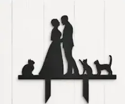 Impresión 3D Toppers de tartas personalizados - Bodas